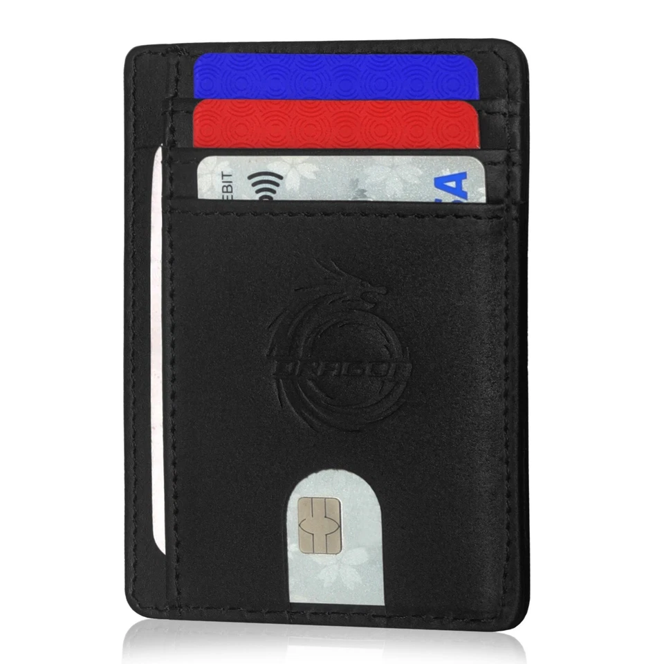 Premium Leather Wallet Slim RFID Blocking with Credit Card & Cash Slots - Image 2 of 3