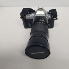 Vintage Nikon FG 35 mm Camera w/ Vivitar Series 1 Macro Focus Lens, Nice Shape