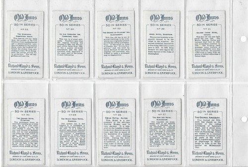 Old Inns - Richard Lloyd - 1924 - Complete Set 50/50 Cigarette Cards - Picture 8 of 10