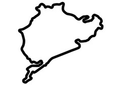 Nurburgring The Green Hell Track Outline Vinyl Decal Race Track