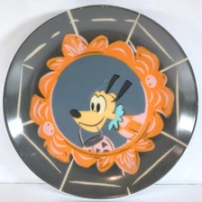 PLUTO 6" PLATE HALLOWEEN Disney (Rare Retired Ceramic) ZRIKE BRANDS BY R SQUARED