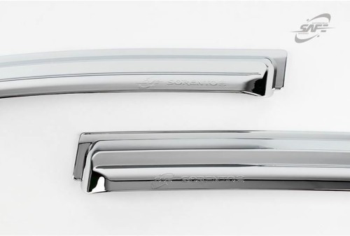 Chrome Window Vent Visor Rain Guard 4PCS Set K639 for Kia Sorento 2003-2009 - Picture 5 of 8