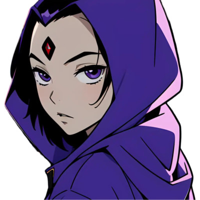 Raven Teen Titans Waifu Weatherproof Anime Sticker 6