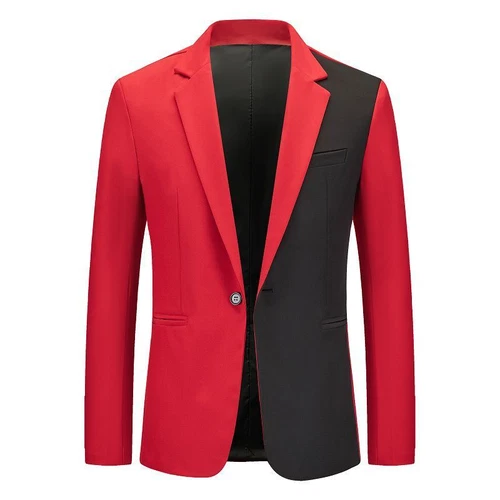 Herren formelle Arbeit Blazer Jacke Business Freizeit ein Knopf schmale Passform Anzug Mantel Tops - Bild 13 von 25