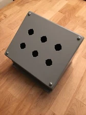 Nvent Hoffman E6PBAM 6 Pushbutton Enclosure Sloped-Front 22.5mm Holes