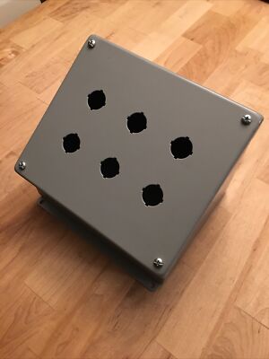 Nvent Hoffman E6PBAM 6 Pushbutton Enclosure Sloped-Front 22.5mm Holes