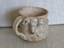 VTG Signed Clementine Skipper Artisan Studio Art Pottery Speckled Sheep Mug