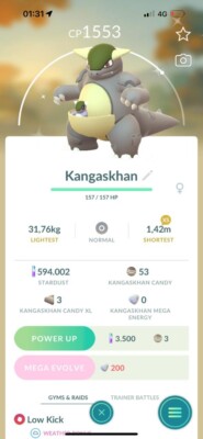 Shiny Kangaskhan | Mini P T C 80K Stardust
