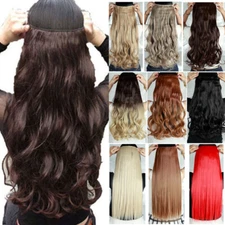 Mega Thick One Piece Clip In Hair Extension Real Natural Soft Full Head As Human