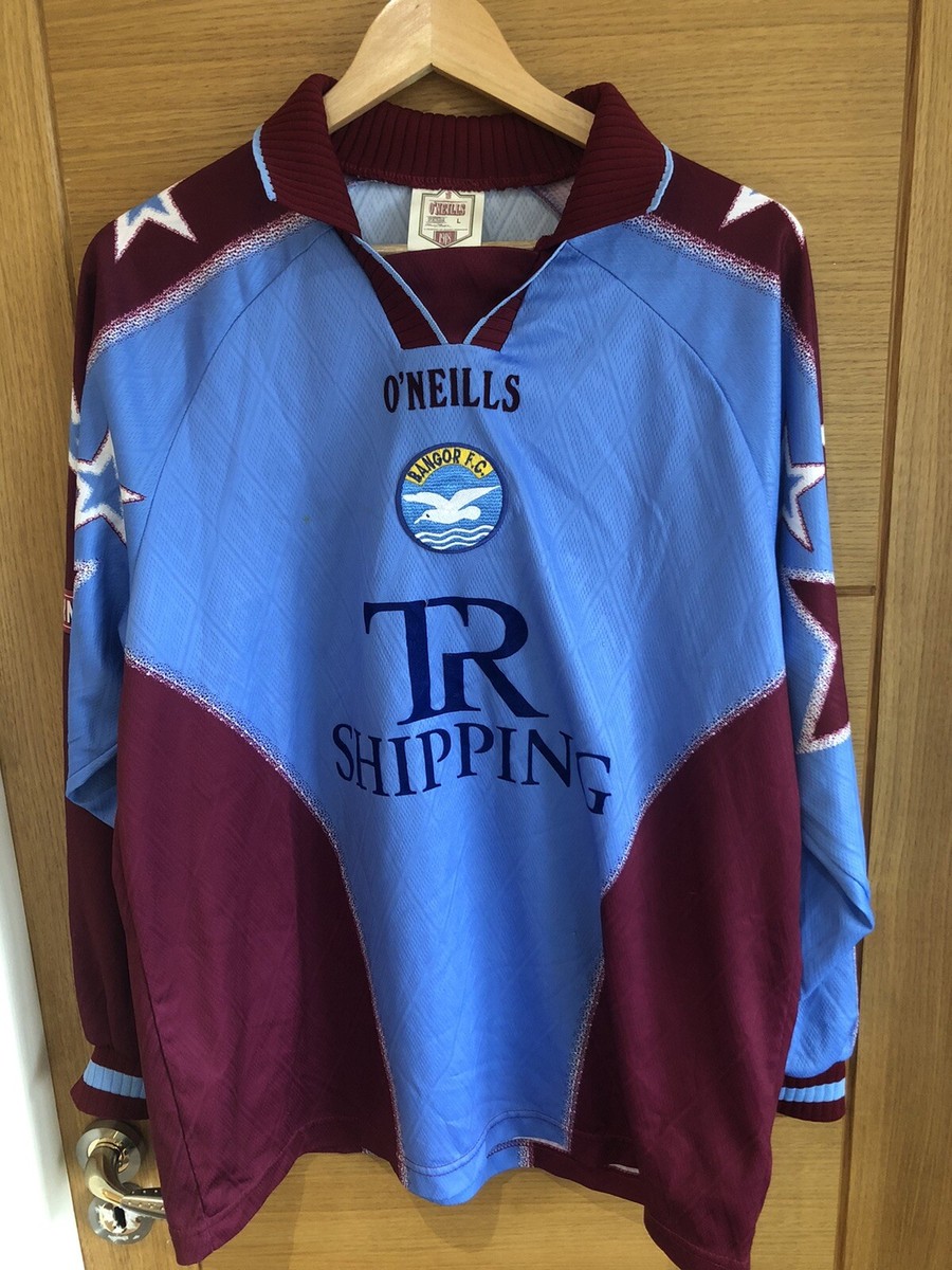 Maillot Football Bangor FC Extérieur 1999/2000 Manches Longues - Taille L (Porté Match)
