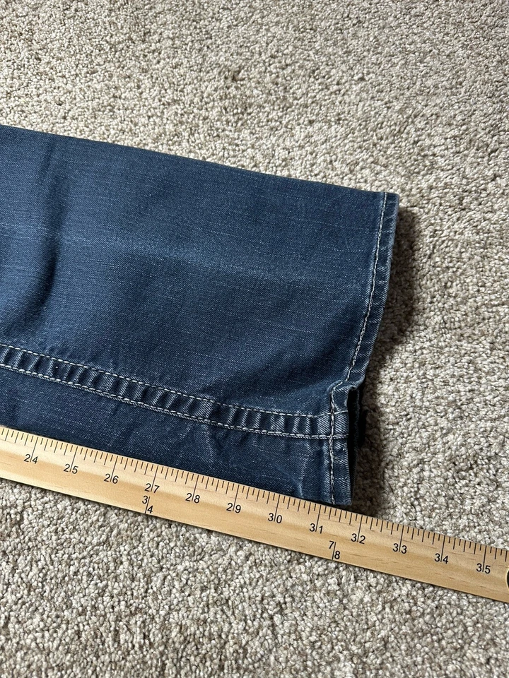 Pantalones de mezclilla Big Star Miki para mujer 27R (31x31,5) azul lavado oscuro corte bota tiro bajo Foto 3 de 4