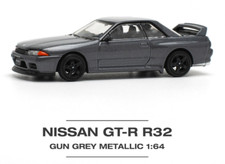 Pop Race Nissan GT-R R32 - Gun Grey Metallic 1:64 Scale Diecast Car PR640101