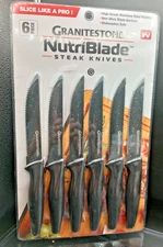 Granitestone - NutriBlade - Steak Knives - Stainless Steel - 6 Piece Easy Grip