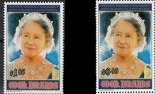 Cook Islands 1990 - Queen Mother 90th Birthday -  Set of 2 - $1.85 & $6.40 - MNH