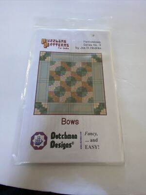 Dutchman Designs Quilt Pattern By Jos Hindriks  Bows  Puzzline Patterns Series 3