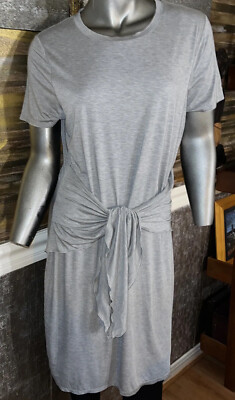 Three Dots Tie Front  Lined T Shirt Dress Size XL New