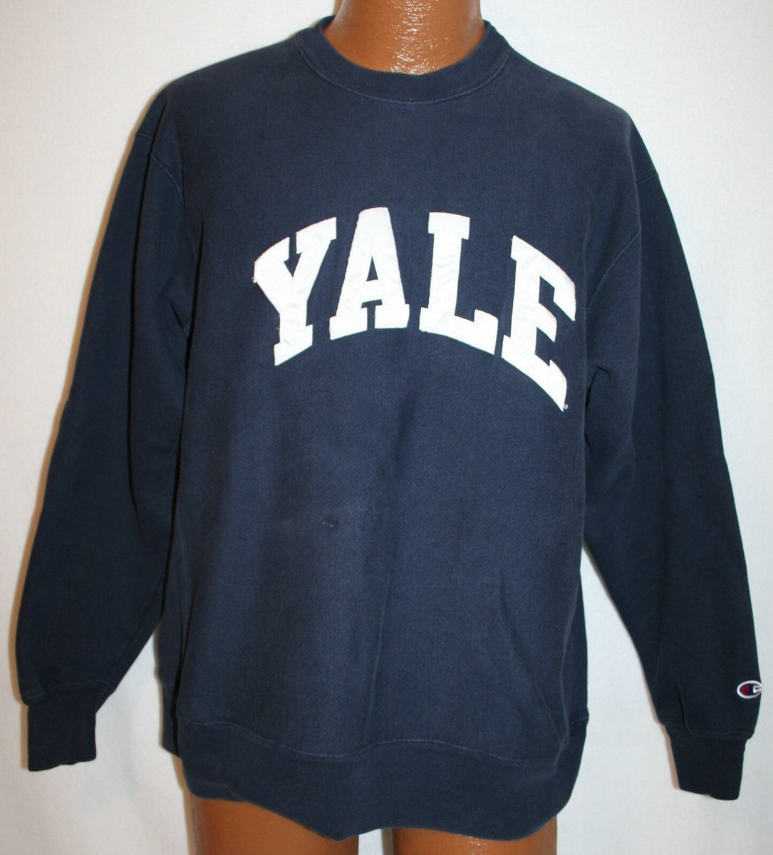 Vintage YALE UNIVERSITY Blue Champion Reverse Weave SWEATSHIRT Large IVY  LEAGUE