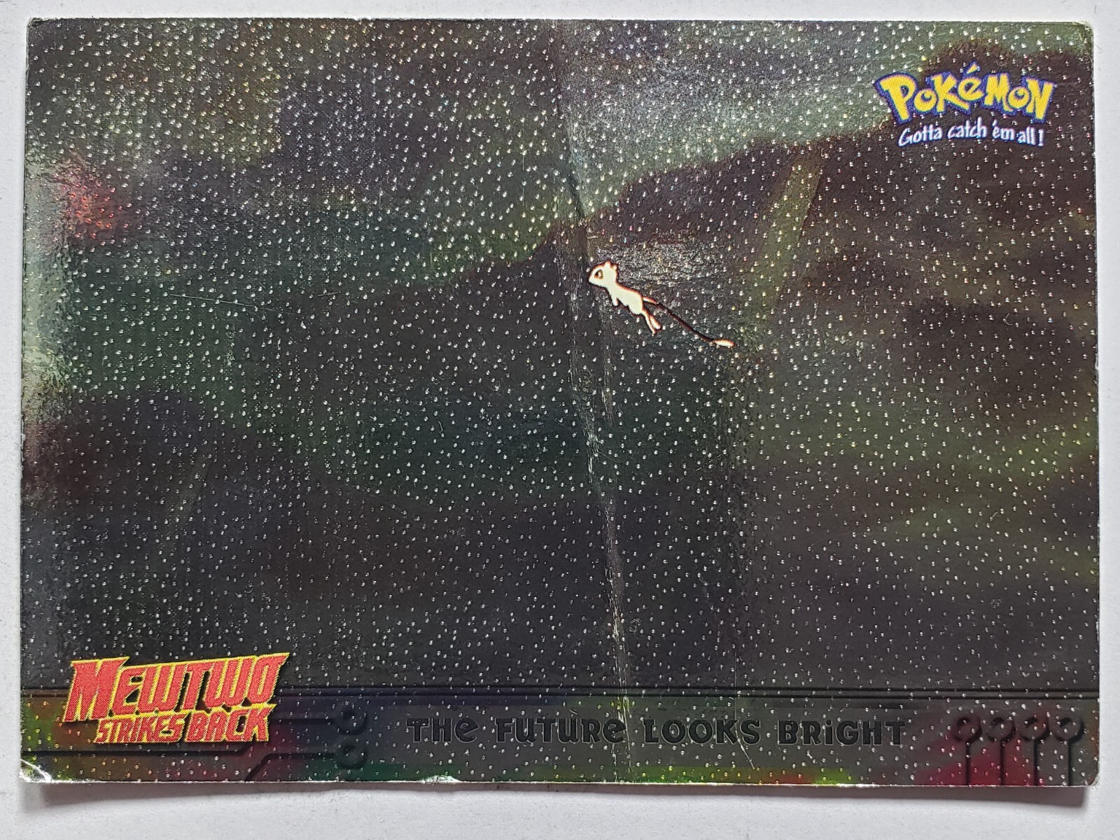 SAND HOLO Future Looks Bright 41 DMG Topps Mewtwo Strikes Back Pokemon Card Mew