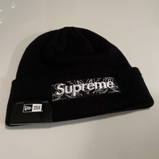 Supreme Stripe Speckle Beanie Black 