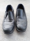 Black Leather Men's Size 7.5 Slip On Dress Shoes — photo 1