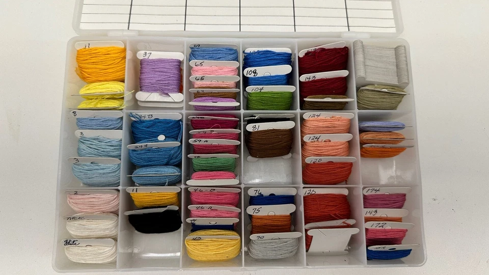 Large Lot of Carded Embroidery Floss  Multicolor w/ Organizer - Image 3 of 4