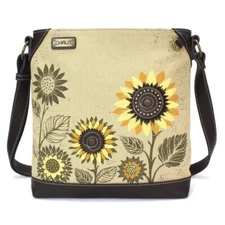 Chala Sunflower Canvas Crossbody (Sand) NWT