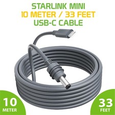 Cellet 10-Meter / 33-Feet USB-C to DC Power Cable Compatible with Starlink mini
