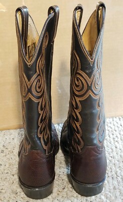Vintage Tony Lama Black Label Boots Brown Lizard 6 Row stitch Vintage Tony Lama Black Label Boots Brown Lizard 6 Row stitch