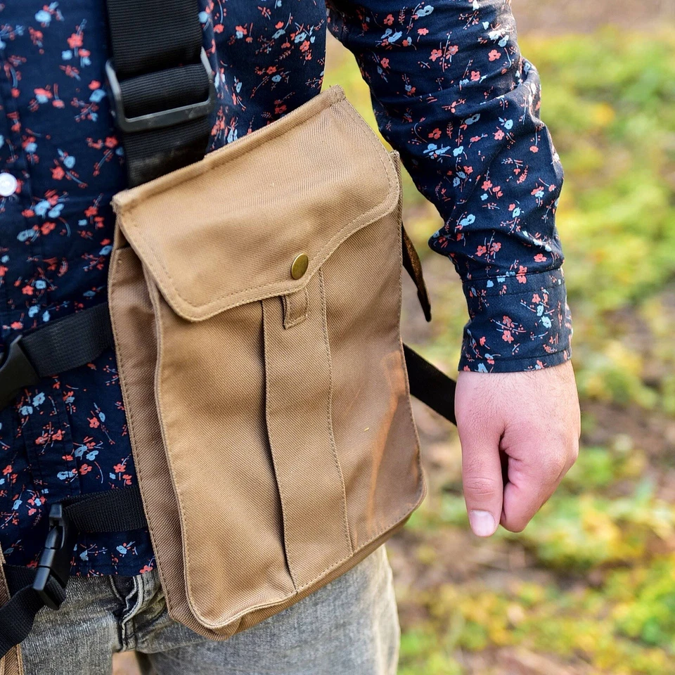 Upland Hunting strap vest Waxed water proof canvas Outdoor vest Camping Hunter - Image 4 of 4