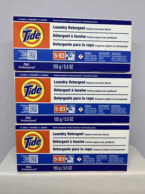 3 Tide Vending-Design Powder Laundry Detergent 5.5 ox Ea Box Good For 3 Loads