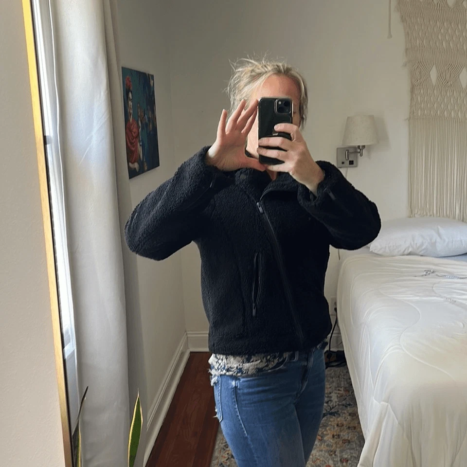 Sanctuary Faux Fur Shearling Moto Jacket Black Size Large - Image 4 of 4