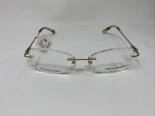 NATURALLY RIMLESS EYEWEAR NR 359 GOLD 52/18/135 FLEX HINGE EYEGLASSES DC99