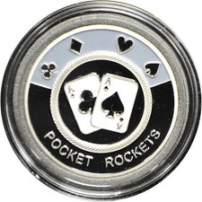 Casino Table Poker Card Guard POCKET ROCKET Silver