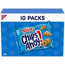 CHIPS AHOY Mini Original Chocolate Chip Cookies, 10 Snack Packs