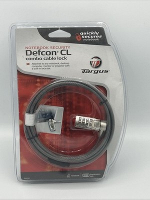 Targus Notebook Monitor PC Security Defcon CL Combo 6.5 ft Cable Lock PA410U NEW