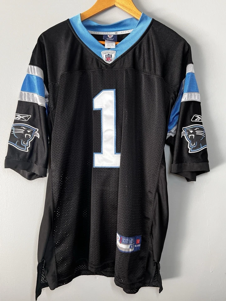 Camiseta de fútbol Cam Newton Reebok Pro On Field Carolina Panthers negra talla 50 Foto 3 de 4