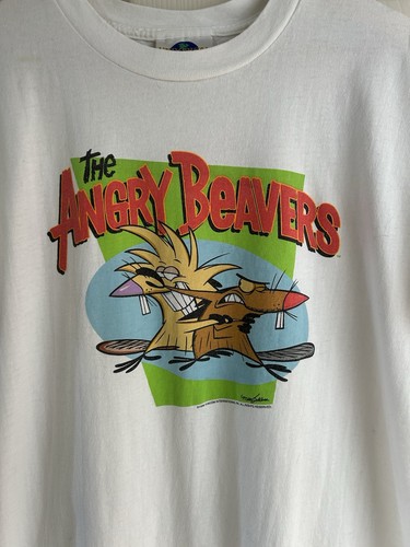 Nickelodeon Vintage 1999 Universal Studios Angry Beavers Shirt Size Large Rare - Picture 2 of 24