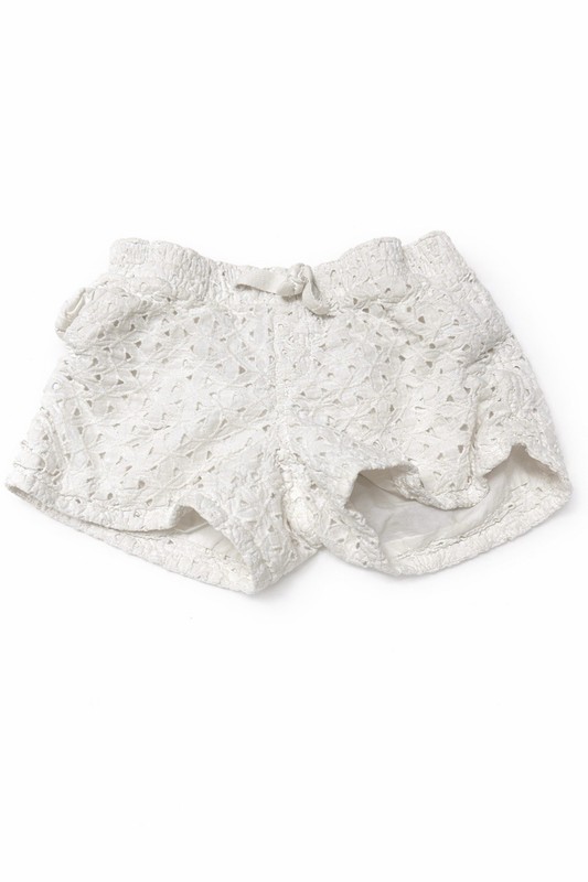 Old Navy Girls White Eyelet Shorts – Size 8 – Summer Lace