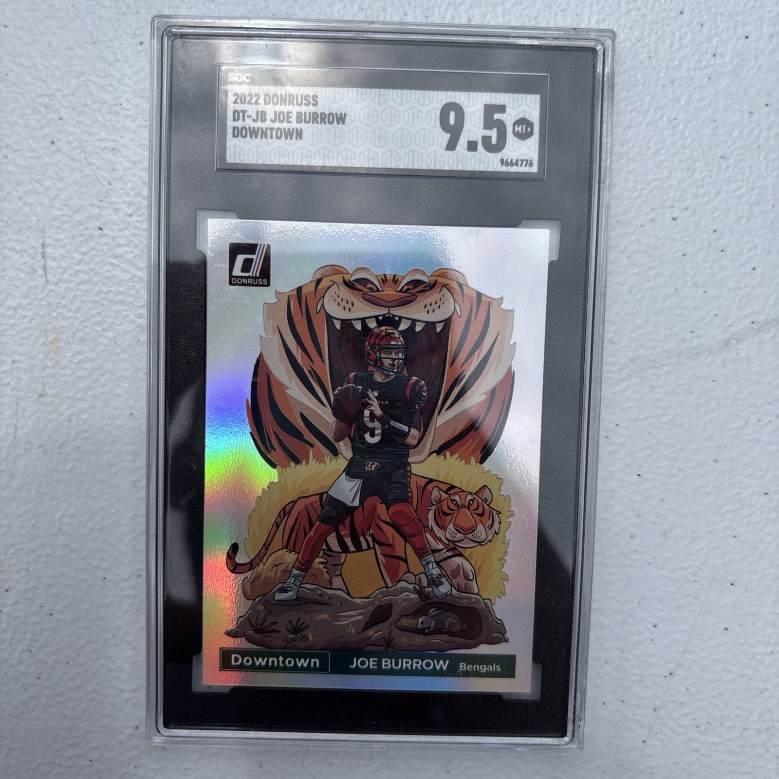 2022 Donruss Joe Burrow Downtown SGC 9.5 view 2