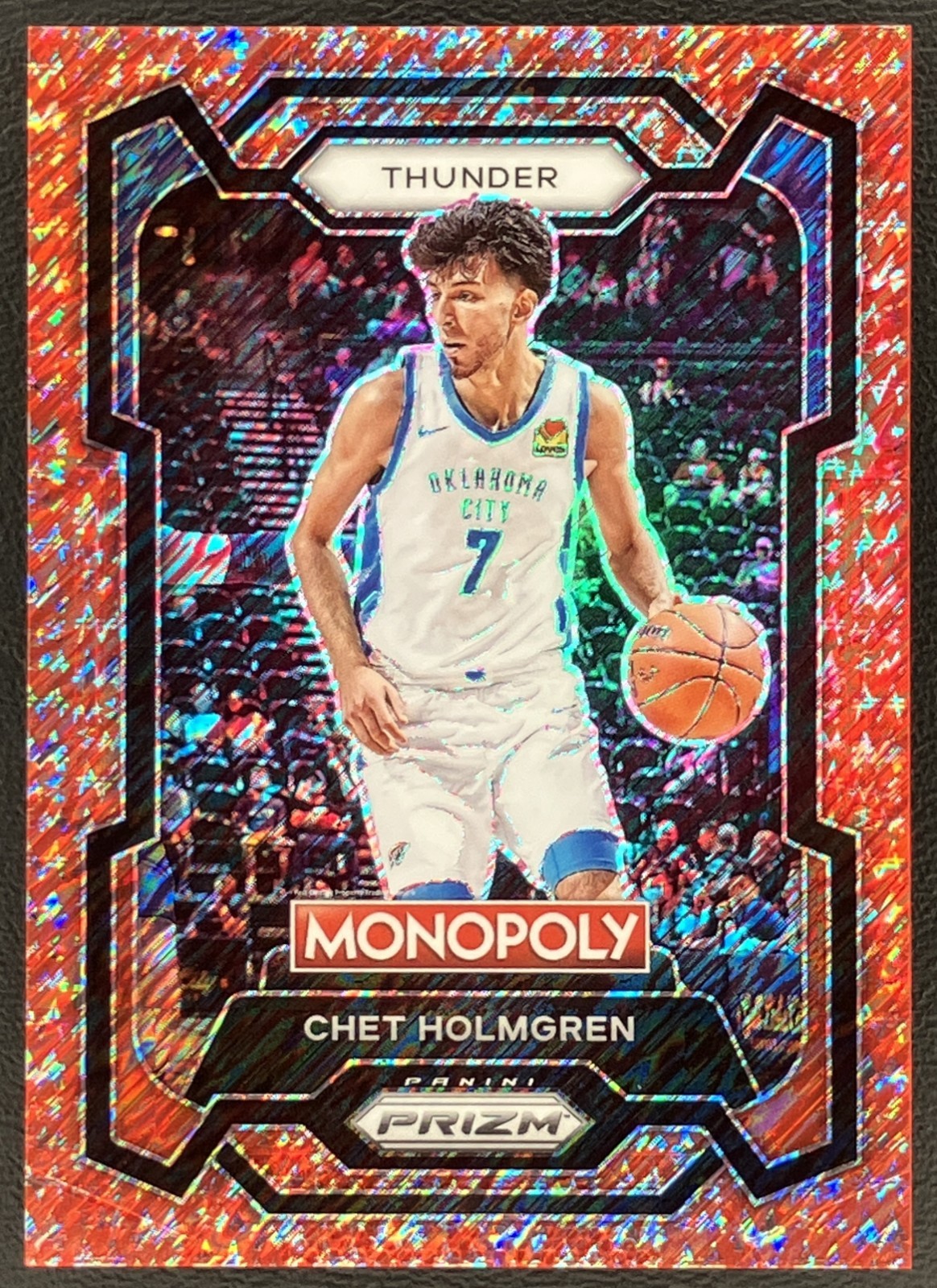 Chet Holmgren 2023-24 Prizm Monopoly Red Millionaire Shimmer #62 /100
