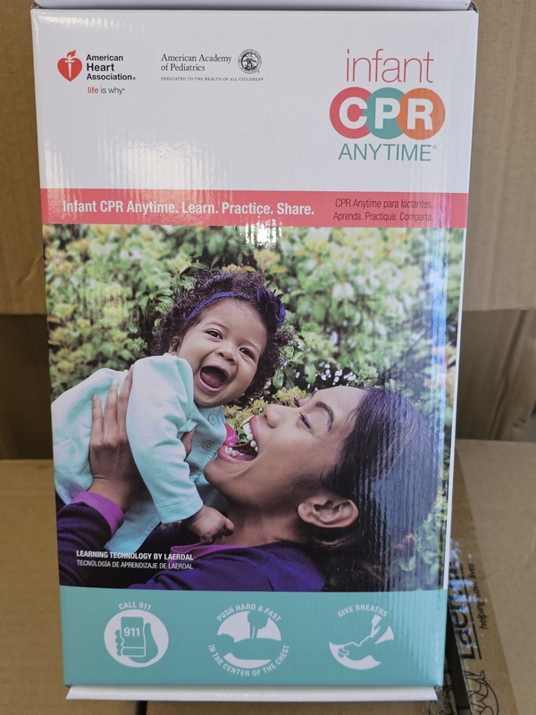 AHA Learn Infant CPR Anytime Kit Training DVD & Mini Baby Manikin
