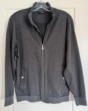 Hart Schaffner Marx Full Zip Bomber Jacket Herringbone Tweed Gray Men’s Size M