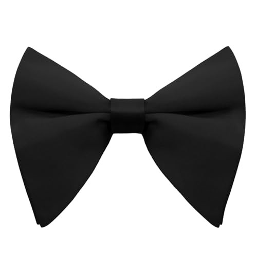 Oversized Bow Ties for Men, Pre-tied Bow Tie Adjustable Mens Bow Ties Black