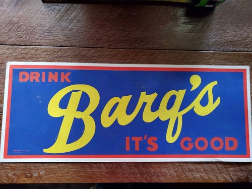 Vintage Barq's Root Beer Trolley/Streetcar Advertising Original Day - Glo 🔥