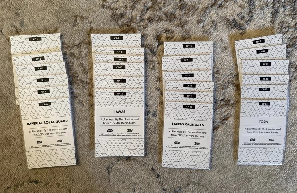Topps Star Wars 2025 cromo ✨color por número✨ ¡Juego completo! Casi como nuevo/como nuevo Foto 2 de 2