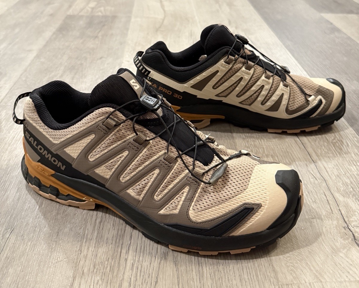 Scarpe Salomon 2023 XA Pro 3D V9 Trail Nero Mandorla Zucchero Taglia 11 5 Uomo