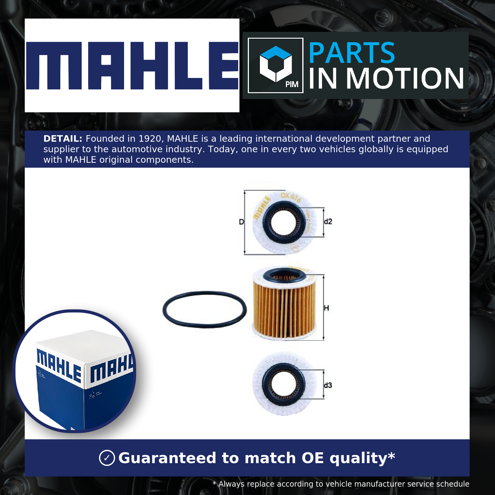 Oil Filter fits TOYOTA RAV4 2.0 2008 on Mahle 0415237010 04152YZZA6 Quality New