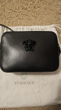 Versace Medusa Black Crossbody Bag Gold/ Black VINTAGE MINT