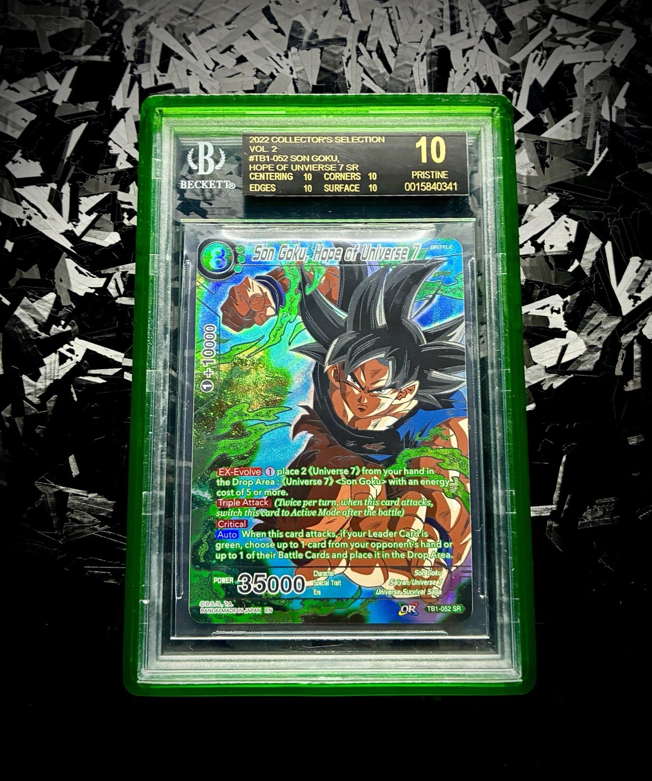SON GOKU HOPE OF UNIVERSE 7 TB1-052 Collectors Selection BGS 10 Black Label UI