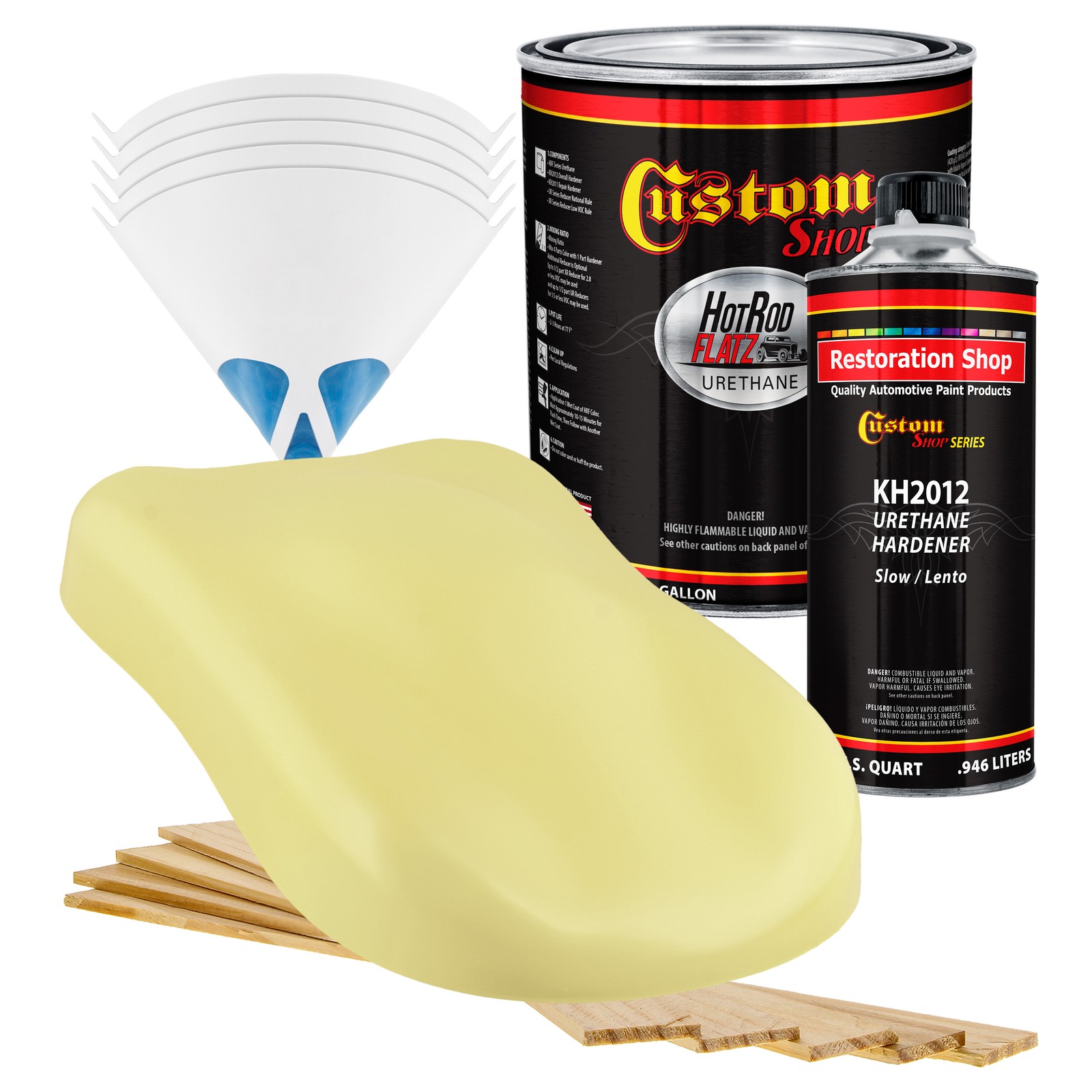 Hot Rod Flatz Springtime Yellow Gallon Urethane Auto Paint Kit
